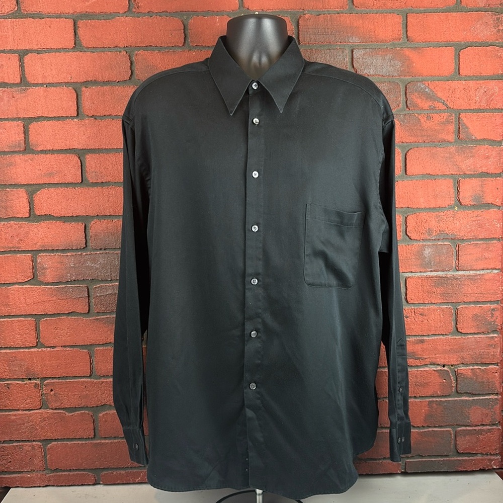 Crazy Horse Shirt Mens 18 Black Button‎ Down
